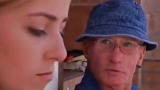 Grandpa fucking his curvy shameless step daughter